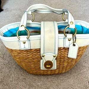 Coach straw tote